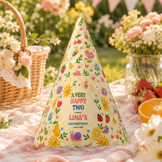 Chapeaux De Fètes Fête de pique-nique floral pour le 2e anniversaire