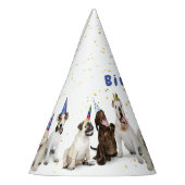 Chapeaux De Fètes Fête des chiens d'anniversaire des animaux | Bleu (Gauche)