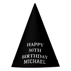 Chapeaux De Fètes Fête du 30e anniversaire Noir Adulte