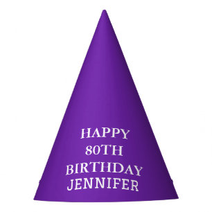 Chapeaux De Fètes Fête du 80e anniversaire Purple Adulte