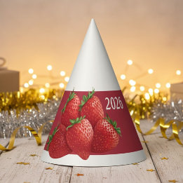 Chapeaux De Fètes Fête du Nouvel An aux fraises