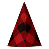 Chapeaux De Fètes fête plaid rouge rustique d'hiver bûcheron (Dos)