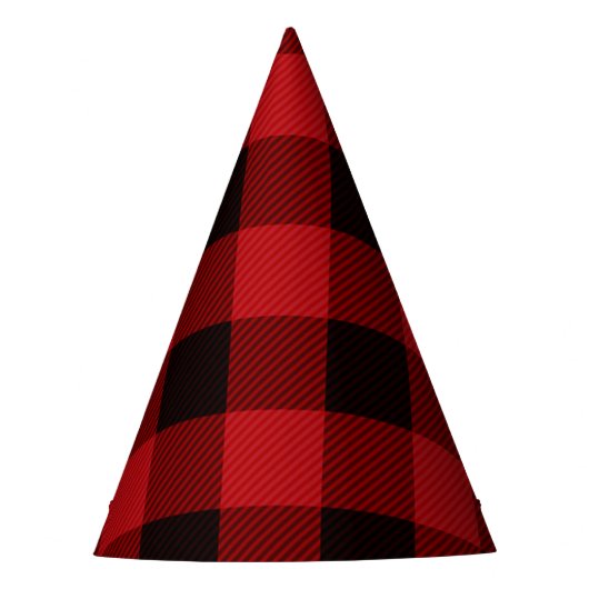 Chapeaux De Fètes fête plaid rouge rustique d'hiver bûcheron (Devant)