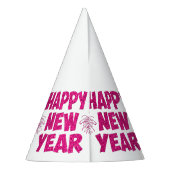 Chapeaux De Fètes feu rose heureux de la nouvelle année (Dos)