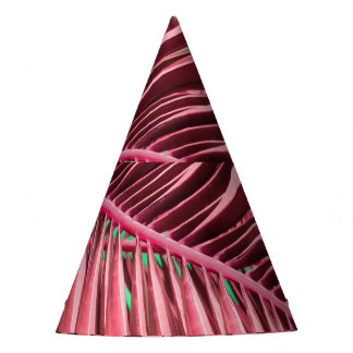 Chapeaux De Fètes Feuille de palme rose tropicale