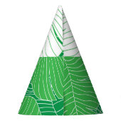 Chapeaux De Fètes feuille tropicale Abstraite, peinture artistique. (Dos)