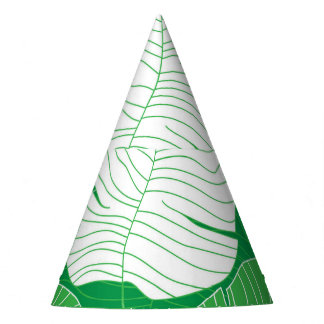 Chapeaux De Fètes feuille tropicale Abstraite, peinture artistique.