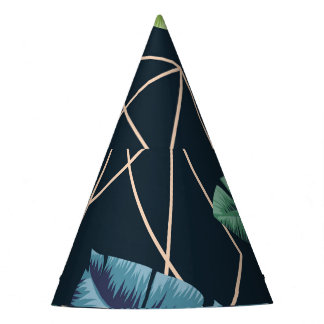 Chapeaux De Fètes Feuilles Abstraits : Ligne Polygonale Sans Couche.