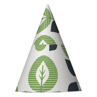 Chapeaux De Fètes Feuilles Abstraits rétro : Style Vintage sans fail