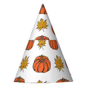Chapeaux De Fètes Feuilles d'automne : Motif Citrouille à main