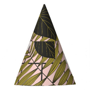 Chapeaux De Fètes Feuilles de palmiers tropicaux, été élégant.