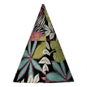 Chapeaux De Fètes Feuilles sombres tropicaux : Motif textile (Dos)