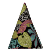 Chapeaux De Fètes Feuilles sombres tropicaux : Motif textile (Droite)