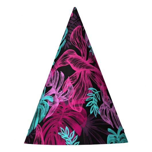 Chapeaux De Fètes Feuilles Tropicales (Devant)