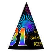 Chapeaux De Fètes Feux d'artifice d'amusement + Motif "31" (Gauche)
