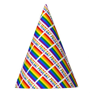 Chapeaux De Fètes Fierté Gaybrique LGBTQ à carreaux de l'arc-en-ciel