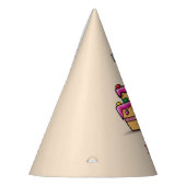 Chapeaux De Fètes Fille 3e anniversaire, 3 sur Gâteau rose doux (Gauche)