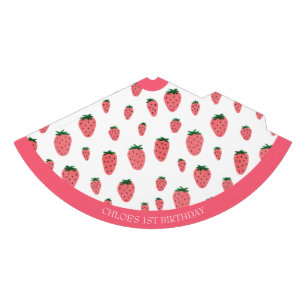 Chapeaux De Fètes Fille aux fraises mignonne Premier anniversaire Pa