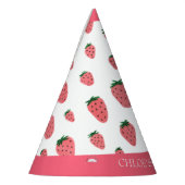 Chapeaux De Fètes Fille aux fraises mignonne Premier anniversaire Pa (Gauche)