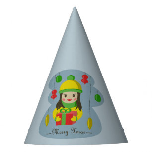Chapeaux De Fètes Fille avec boîte cadeau de Noël