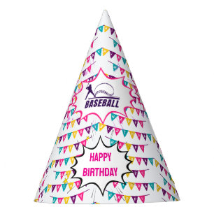 Chapeaux De Fètes Fille de baseball Joueuse Anniversaire