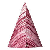 Chapeaux De Fètes Fille rose Glam Glitzy Tinsel Stripes Anniversaire (Dos)