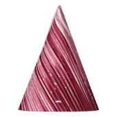 Chapeaux De Fètes Fille rose Glam Glitzy Tinsel Stripes Anniversaire (Gauche)