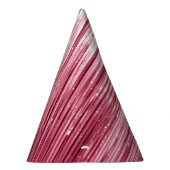 Chapeaux De Fètes Fille rose Glam Glitzy Tinsel Stripes Anniversaire (Droite)