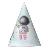 Chapeaux De Fètes Fille spatiale Astronaut fusée étoile Anniversaire (Devant)