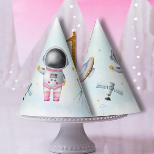 Chapeaux De Fètes Fille spatiale Astronaut fusée étoile Anniversaire