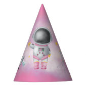 Chapeaux De Fètes Fille spatiale Astronaut fusée étoile Anniversaire (Devant)