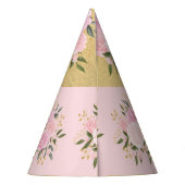 Chapeaux De Fètes Filles de verdure rose et dorée (Dos)