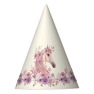 Chapeaux De Fètes Filles Jolis Petits Chevaux Floral Pastel Cheval