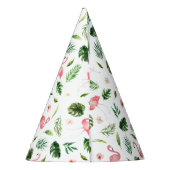 Chapeaux De Fètes Flamant rose d'aquarelle Motif tropical (Dos)