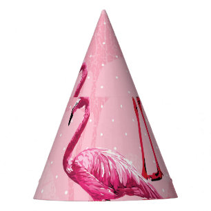Chapeaux De Fètes Flamant rose Elégance : Motif d'oiseaux roses.