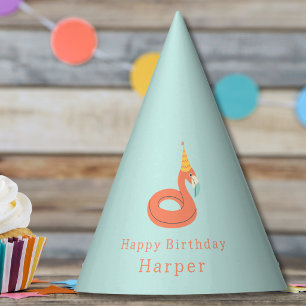 Chapeaux De Fètes flamant rose gonflable pour enfants anniversaire f