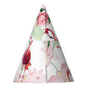 Chapeaux De Fètes Flamant rose rose : Élégance Motif sans couture (Dos)