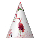 Chapeaux De Fètes Flamant rose rose : Élégance Motif sans couture (Gauche)