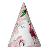 Chapeaux De Fètes Flamant rose rose : Élégance Motif sans couture (Droite)