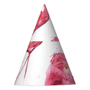 Chapeaux De Fètes Flamants roses aquarelle, Design élégant.