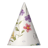 Chapeaux De Fètes Fleur d'aquarelle printemps mignonne 1er anniversa (Gauche)