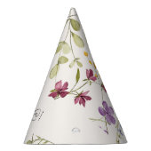 Chapeaux De Fètes Fleur d'aquarelle printemps mignonne 1er anniversa (Droite)