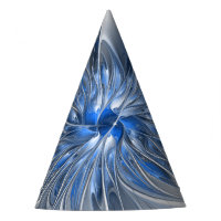 Fleur d'art fractal à l'aquarelle bleue grise abst