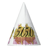 Chapeaux De Fètes Fleur de cactus jaune 50 et Fabuleux anniversaire (Dos)