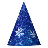 Chapeaux De Fètes Fleur de neige Bleu Blanc (Dos)