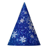 Chapeaux De Fètes Fleur de neige Bleu Blanc (Gauche)