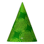 Chapeaux De Fètes Fleur de vie - motif de timbre - vert (Gauche)