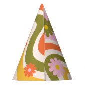 Chapeaux De Fètes Fleur d'onde rétro Vert 40e anniversaire Bienvenue (Dos)