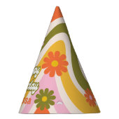 Chapeaux De Fètes Fleur d'onde rétro Vert 40e anniversaire Bienvenue (Droite)