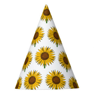 Chapeaux De Fètes Fleur jaune tournesol